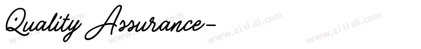 Quality Assurance字体转换